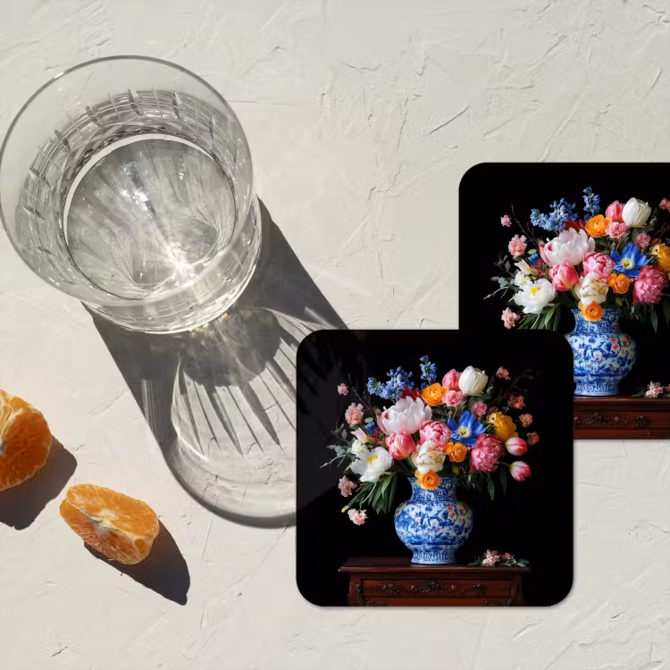 Onderzetter - Rozen - Bloemen - Vaas - Boeket — 3