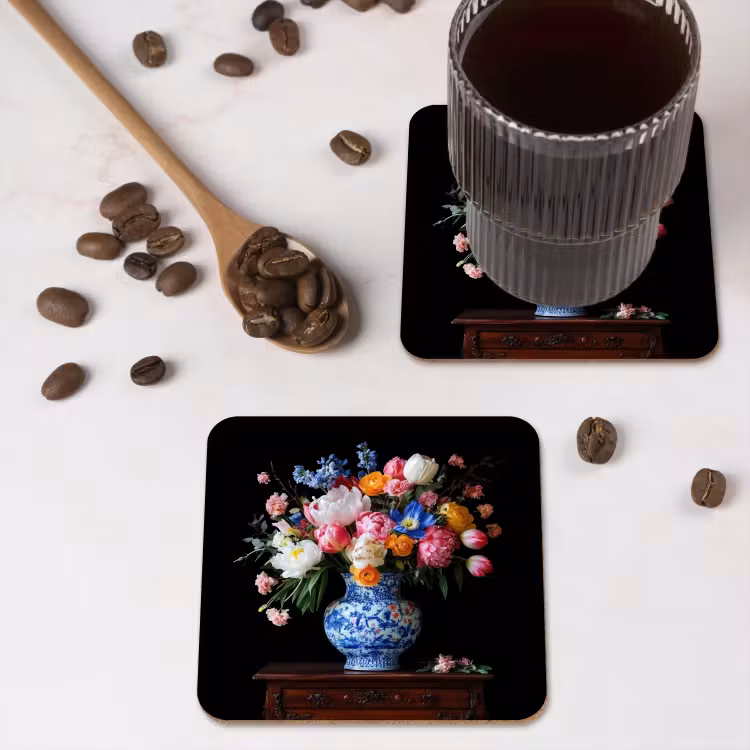 Onderzetter - Rozen - Bloemen - Vaas - Boeket — 4