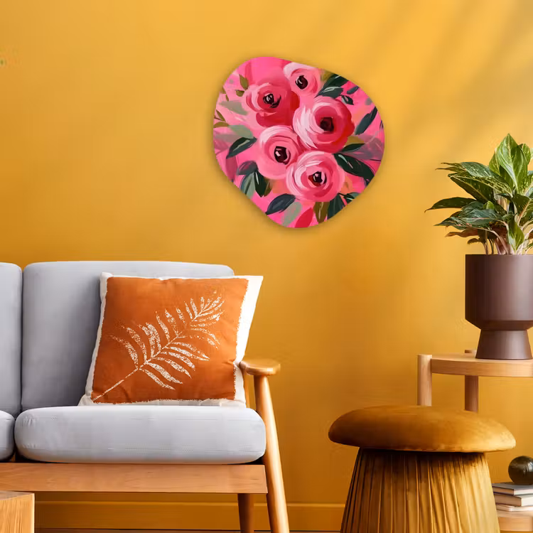 Organisch schilderij - Forex - Bloemen - Verf - Roze — 3