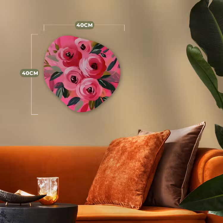 Organisch schilderij - Forex - Bloemen - Verf - Roze — 4