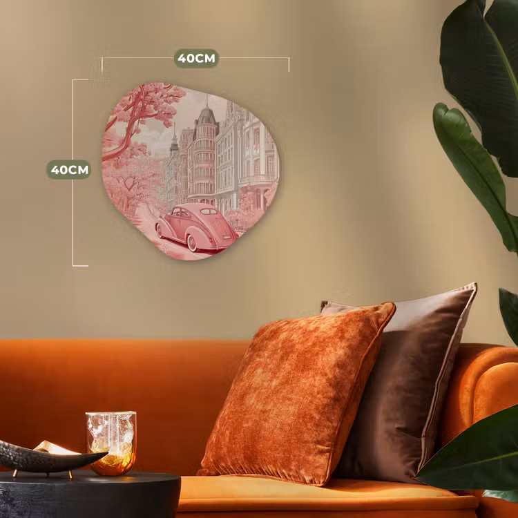 Organisch schilderij - Forex - City - Car - Pink — 4
