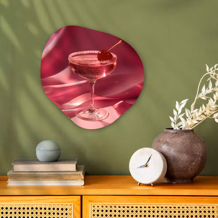 Organisch schilderij - Forex - Cocktail - Pink - Luxe — 2
