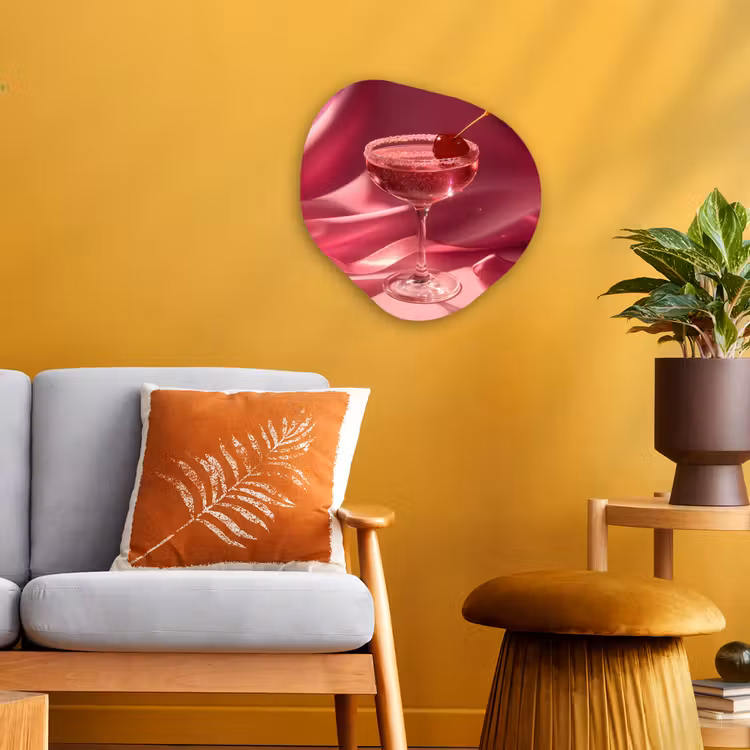 Organisch schilderij - Forex - Cocktail - Pink - Luxe — 3