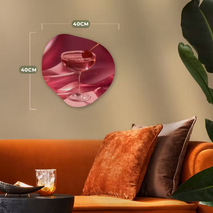Organisch schilderij - Forex - Cocktail - Pink - Luxe — 4
