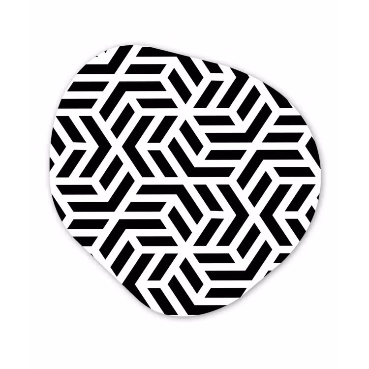 Organisch schilderij - Forex - Design - Geometrie - Patroon - Zwart - Wit — 1