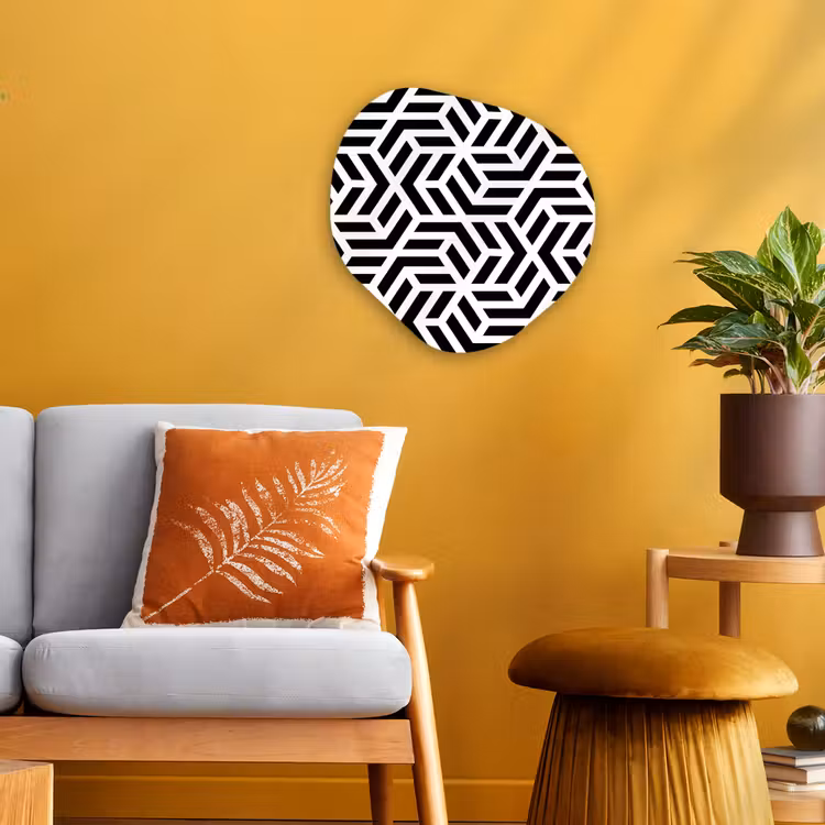Organisch schilderij - Forex - Design - Geometrie - Patroon - Zwart - Wit — 3