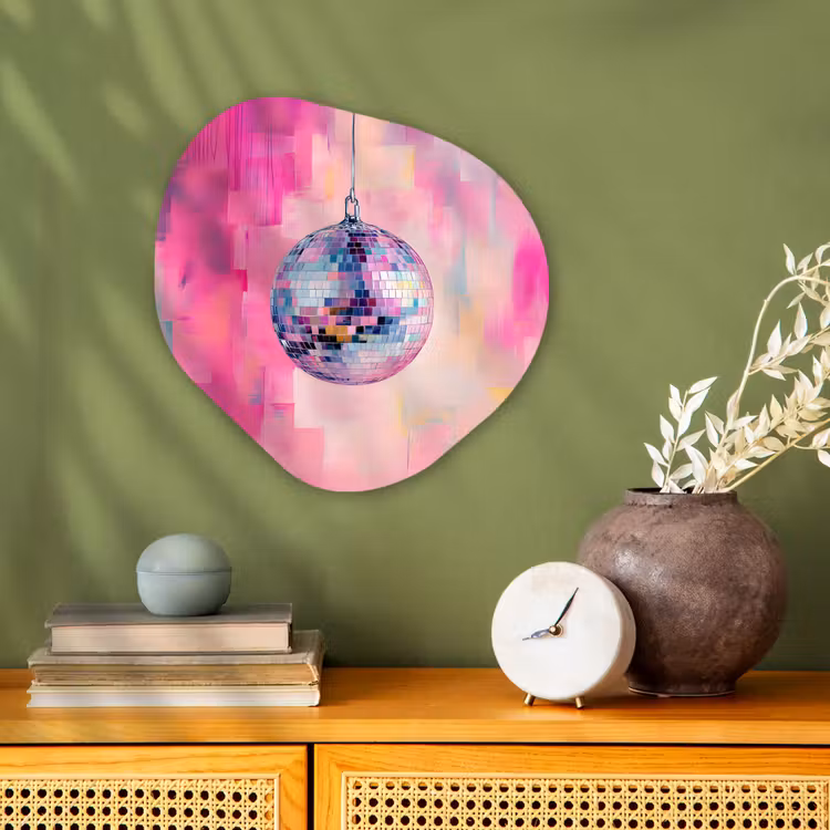 Organisch schilderij - Forex - Discobal - Pink - Verf — 2