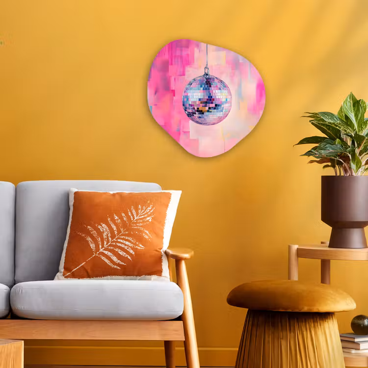 Organisch schilderij - Forex - Discobal - Pink - Verf — 3