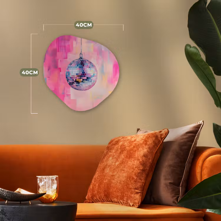 Organisch schilderij - Forex - Discobal - Pink - Verf — 4