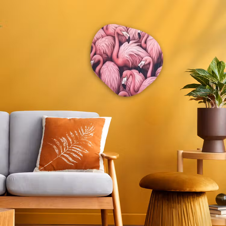 Organisch schilderij - Forex - Flamingo - Roze - Dieren — 3
