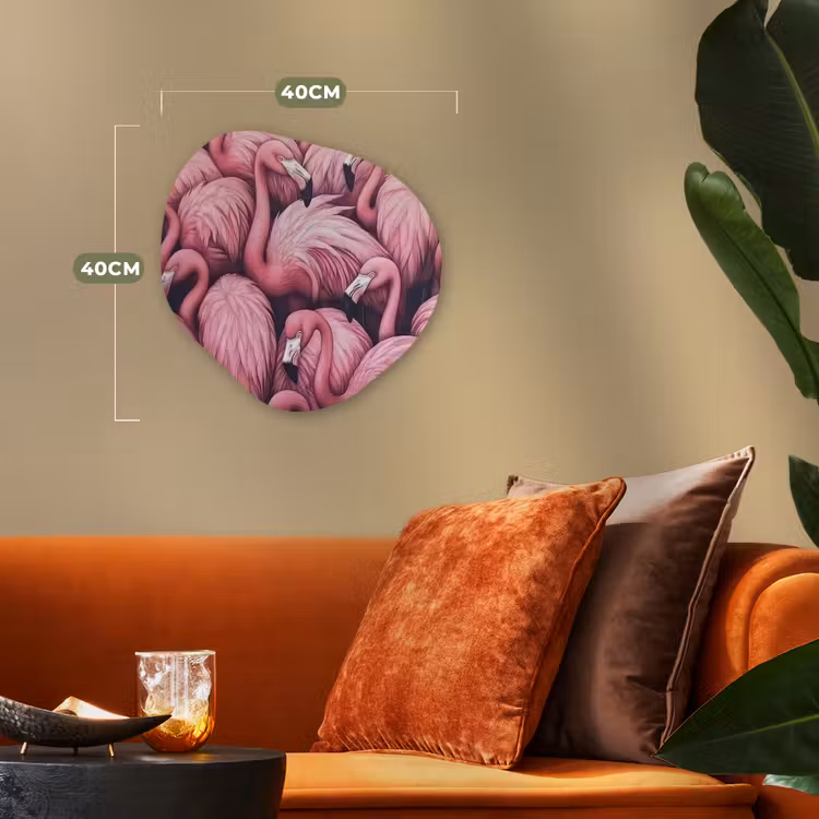 Organisch schilderij - Forex - Flamingo - Roze - Dieren — 4