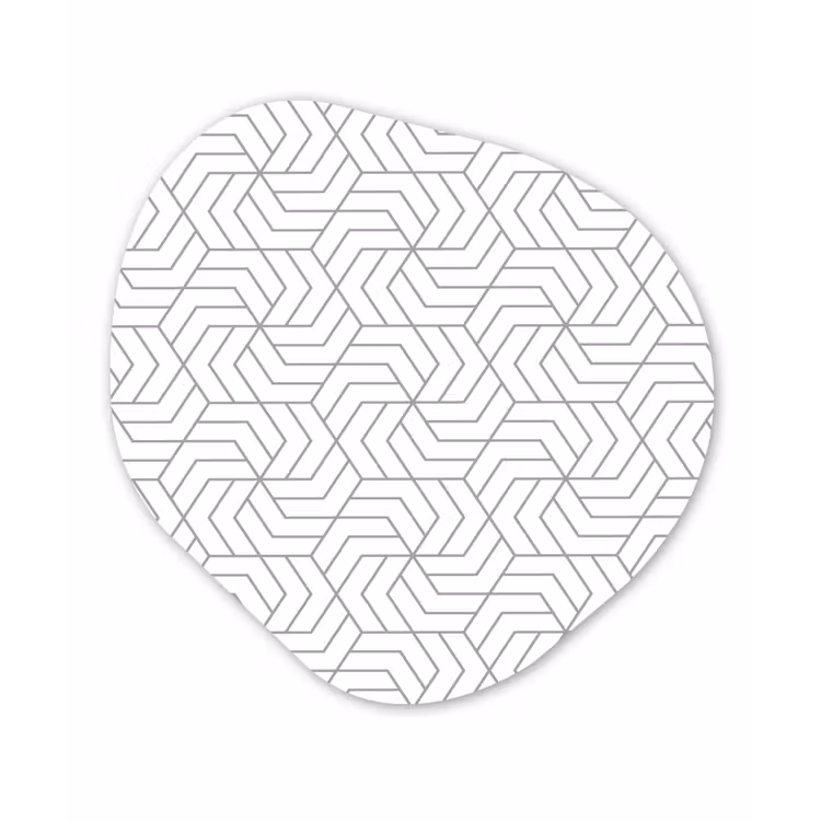 Organisch schilderij - Forex - Geometrie - Lijn - Zwart - Wit - Patroon — 1