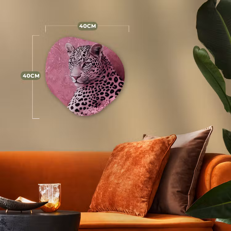 Organisch schilderij - Forex - Panter - Luxe - Roze — 4
