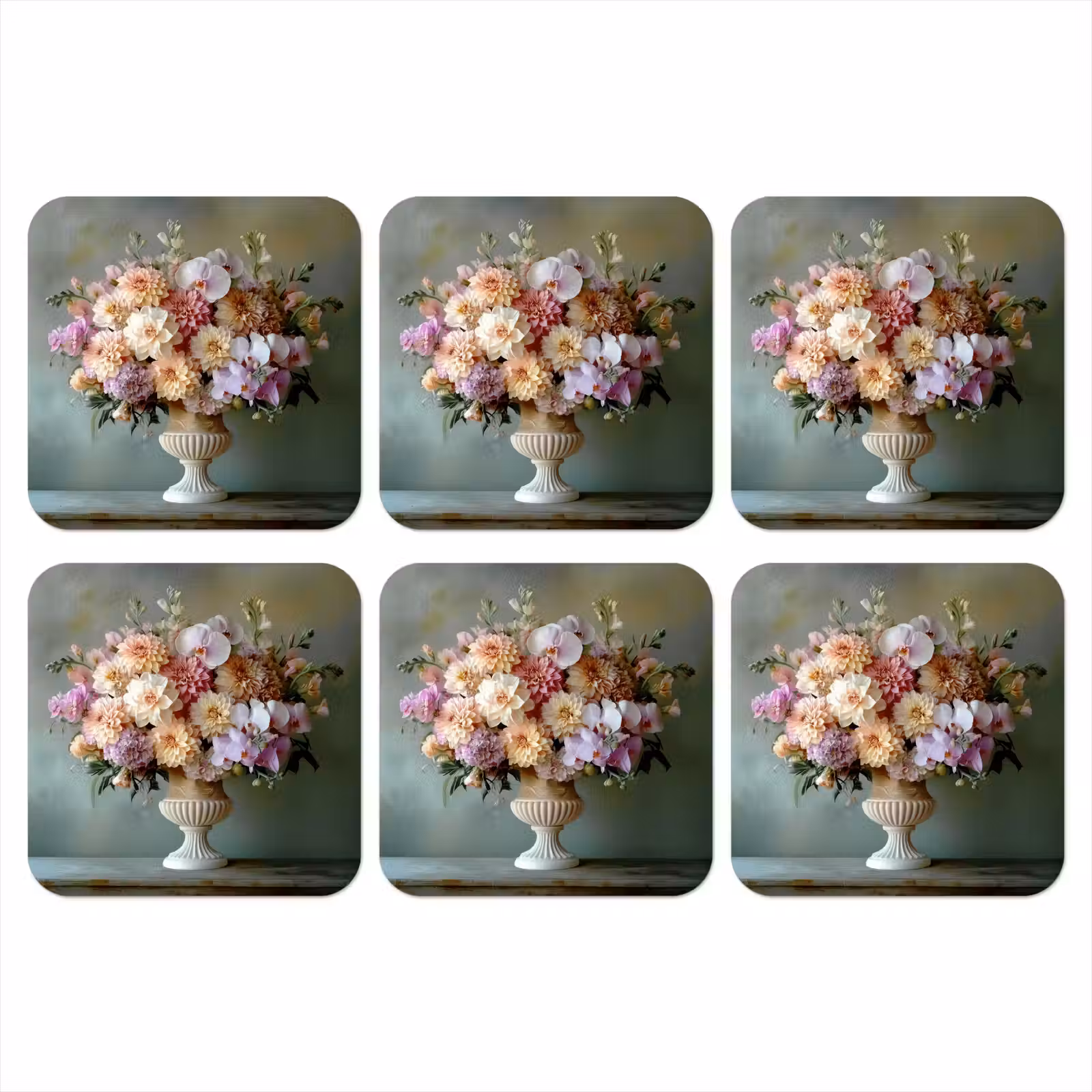 Onderzetter - Orchidee - Boeket - Vaas - Bloemen — 1