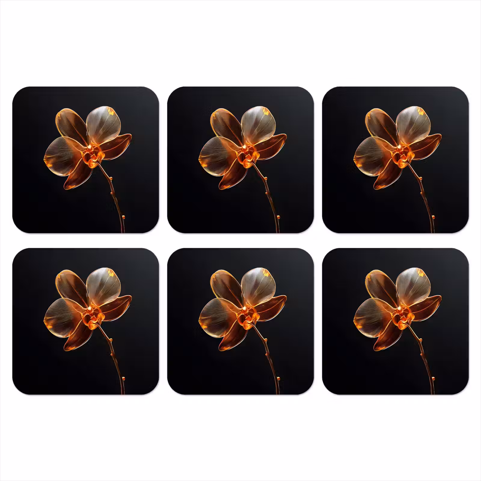 Onderzetter - Orchidee - Doorzichtig - Bloem — 1