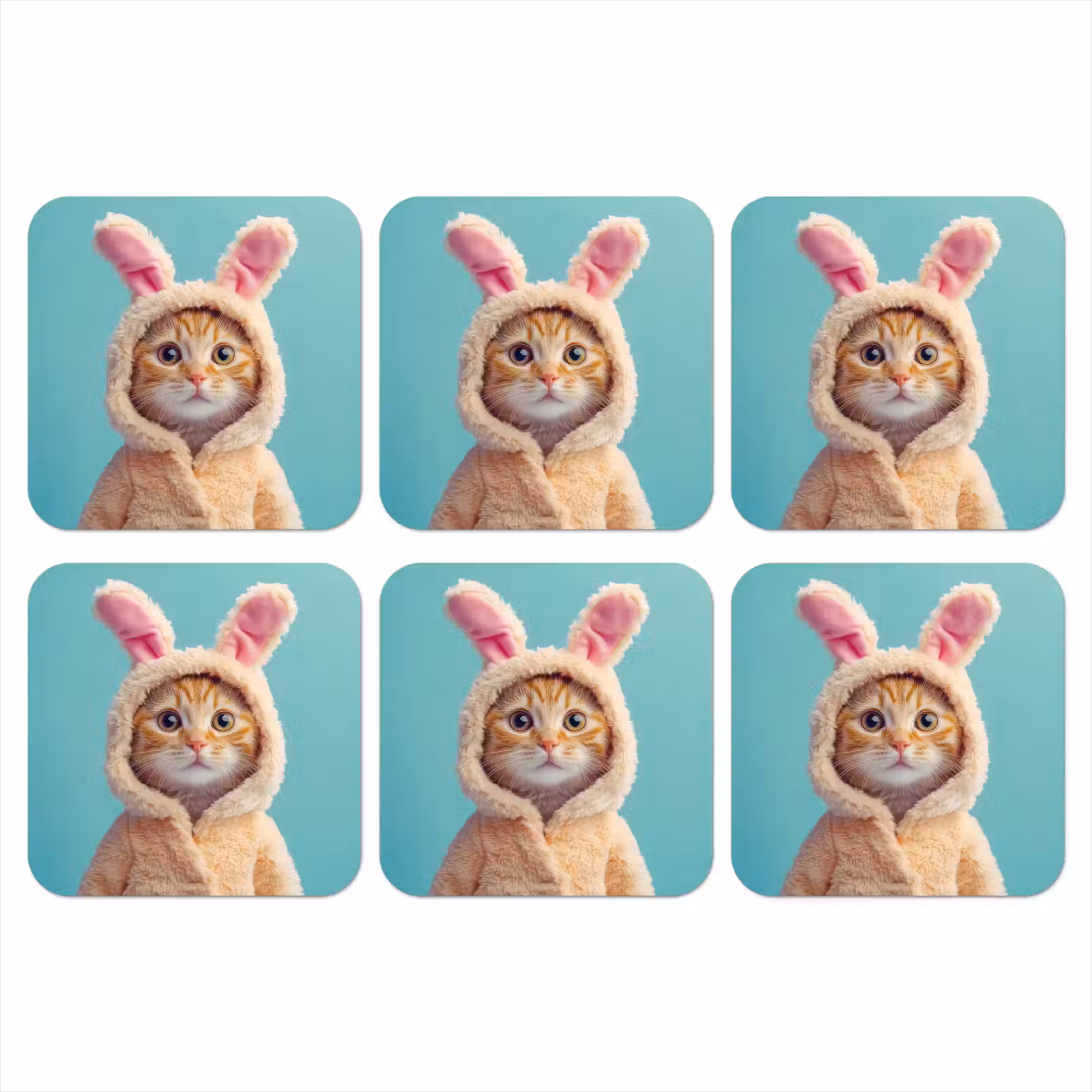 Onderzetter - Paashaas - Kat - Kostuum — 1