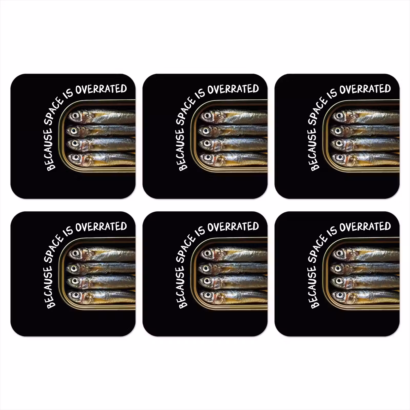 Onderzetter - Sardines - Tekst - Vis - Blik — 1