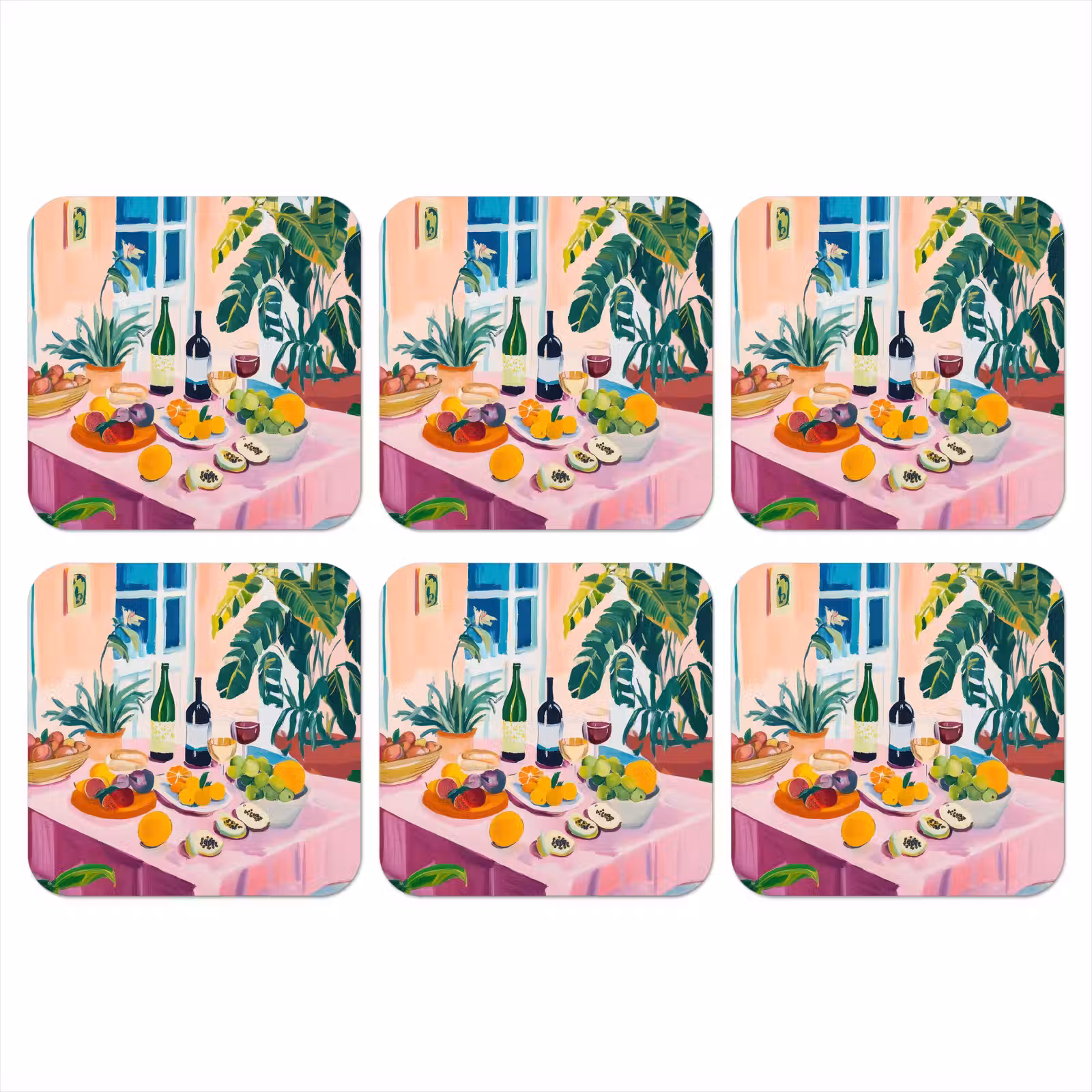 Onderzetter - Tafel - Wijn - Fruit — 1