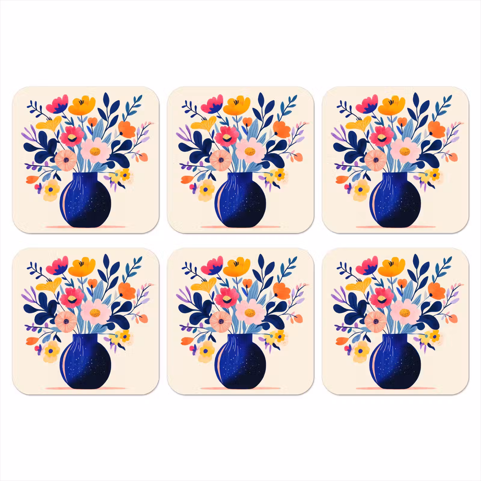 Onderzetter - Vaas - Bloemen - Boeket — 1