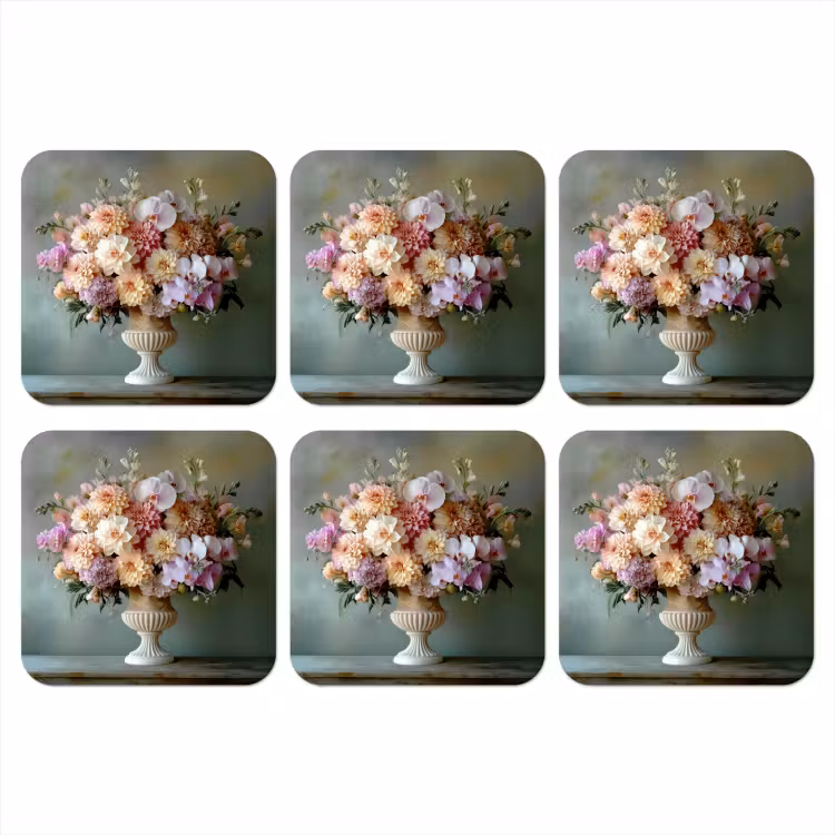 Onderzetter - Orchidee - Boeket - Vaas - Bloemen — 1