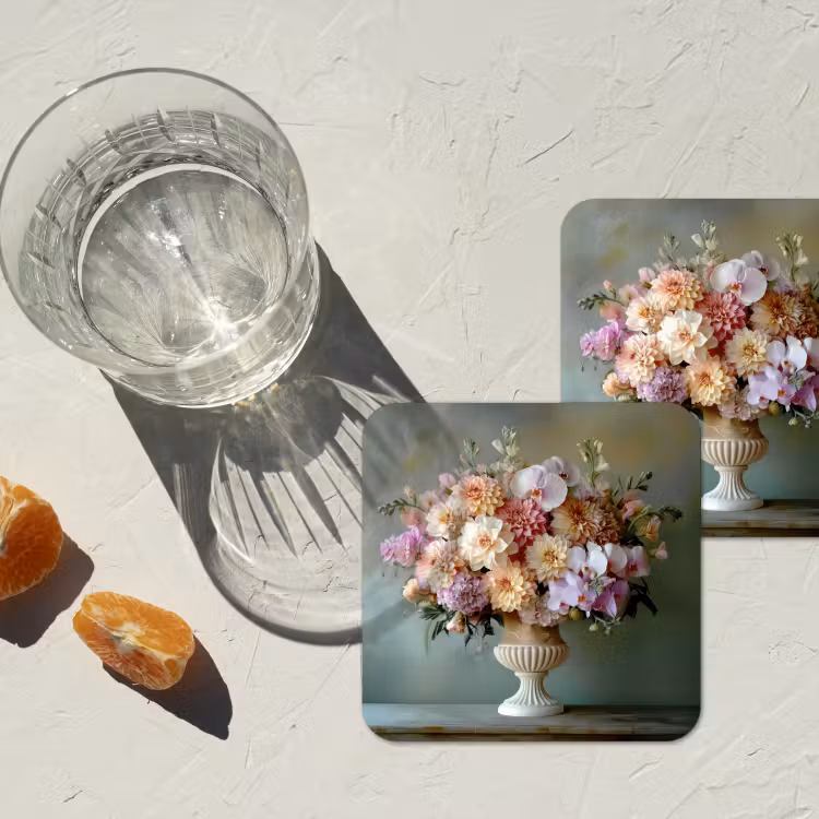 Onderzetter - Orchidee - Boeket - Vaas - Bloemen — 3
