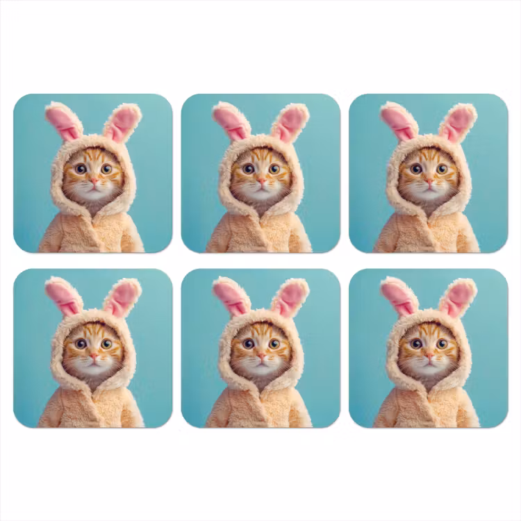 Onderzetter - Paashaas - Kat - Kostuum — 1