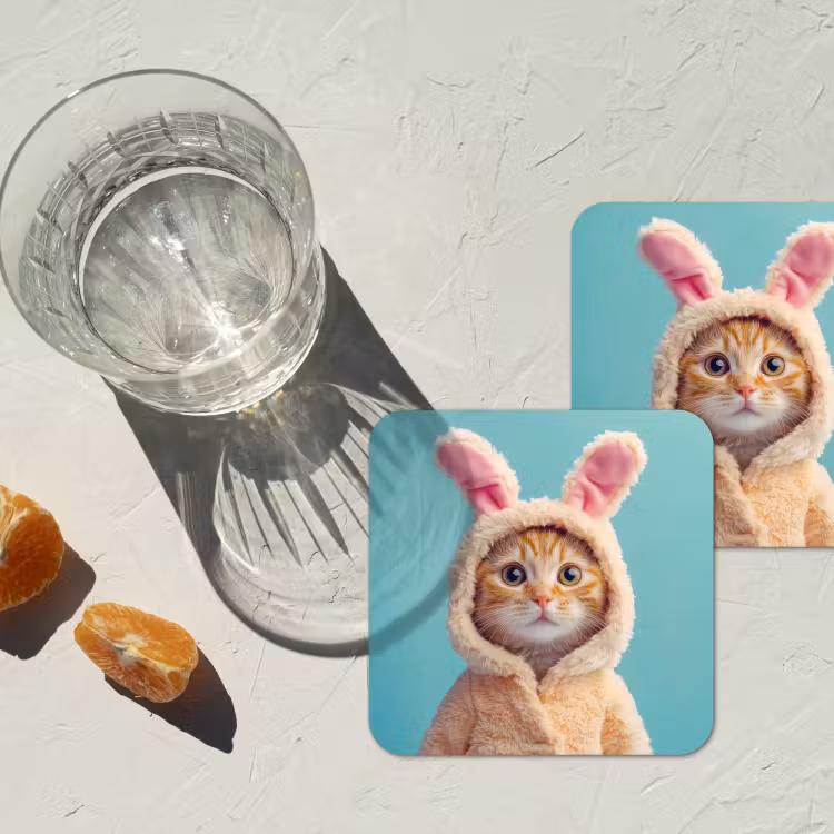 Onderzetter - Paashaas - Kat - Kostuum — 3