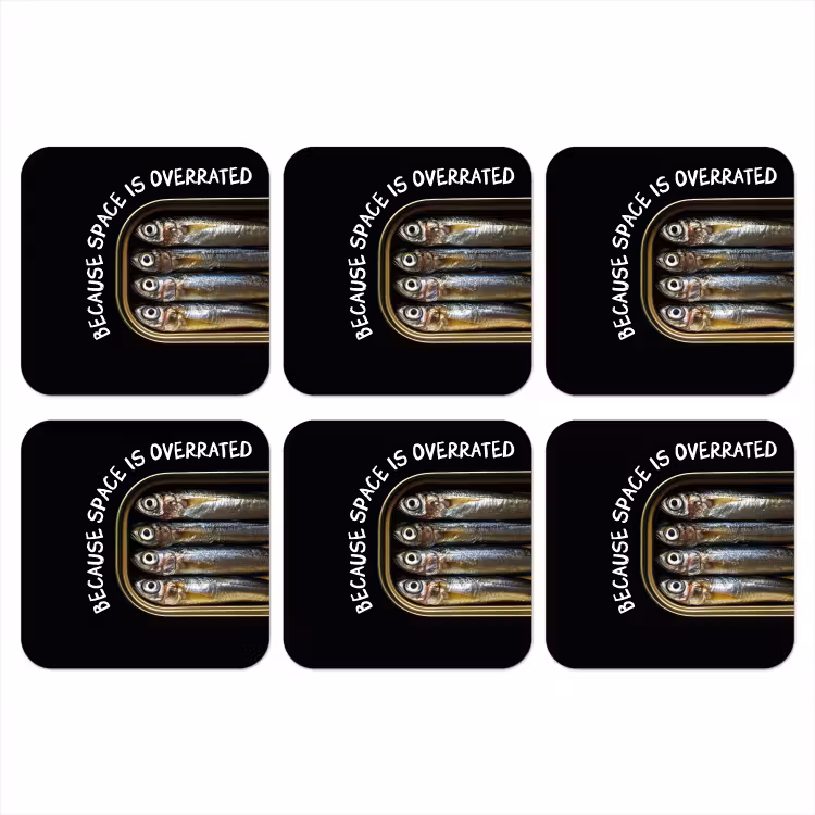 Onderzetter - Sardines - Tekst - Vis - Blik — 1