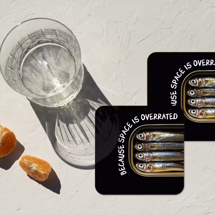 Onderzetter - Sardines - Tekst - Vis - Blik — 3