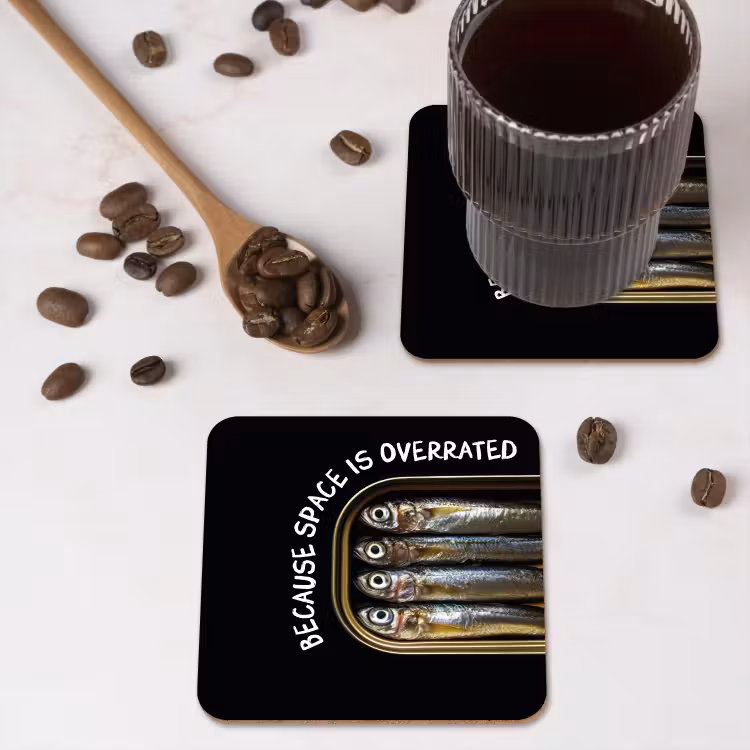 Onderzetter - Sardines - Tekst - Vis - Blik — 4