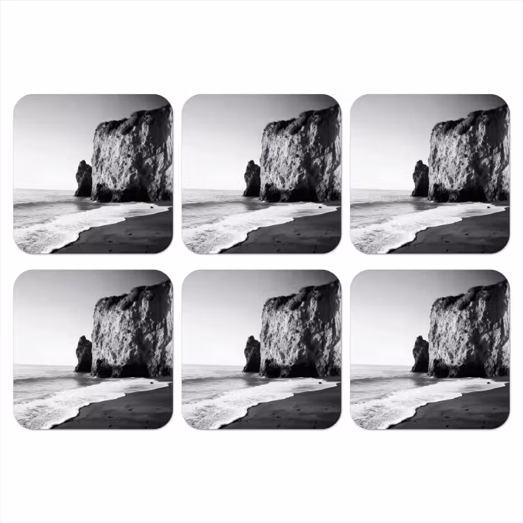 Onderzetter - Strand - Klif - Golven - Voetstappen — 1