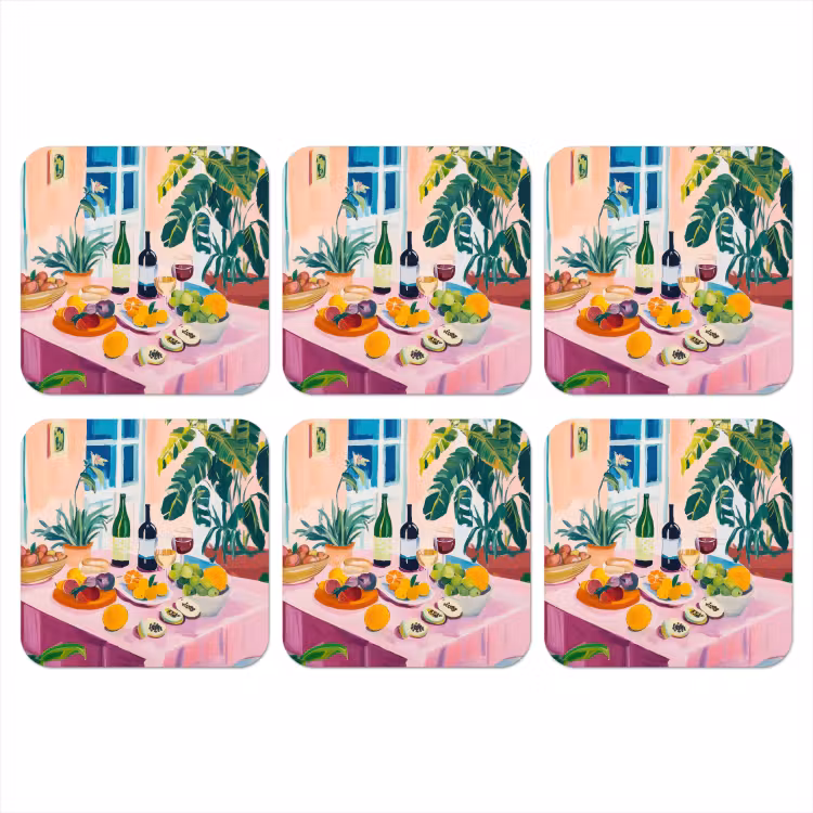 Onderzetter - Tafel - Wijn - Fruit — 1