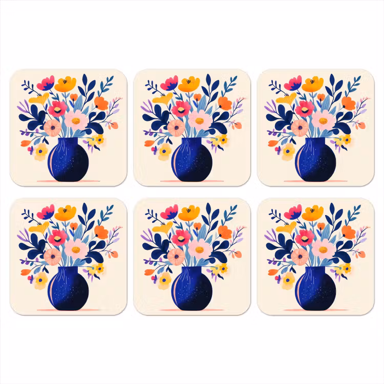 Onderzetter - Vaas - Bloemen - Boeket — 1