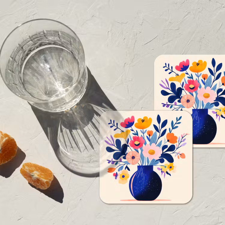 Onderzetter - Vaas - Bloemen - Boeket — 3