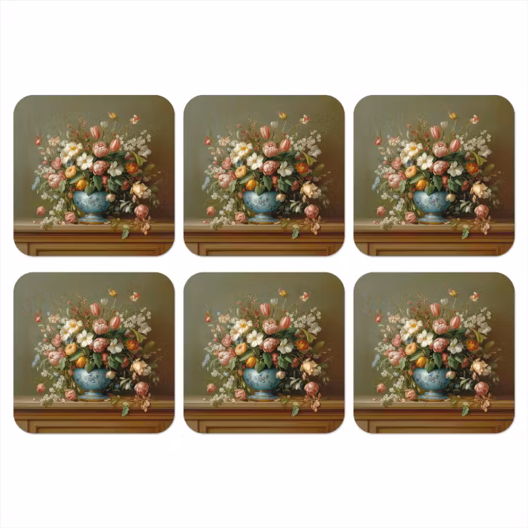 Onderzetter - Vaas - Pastel - Kleuren - Bloemen — 1