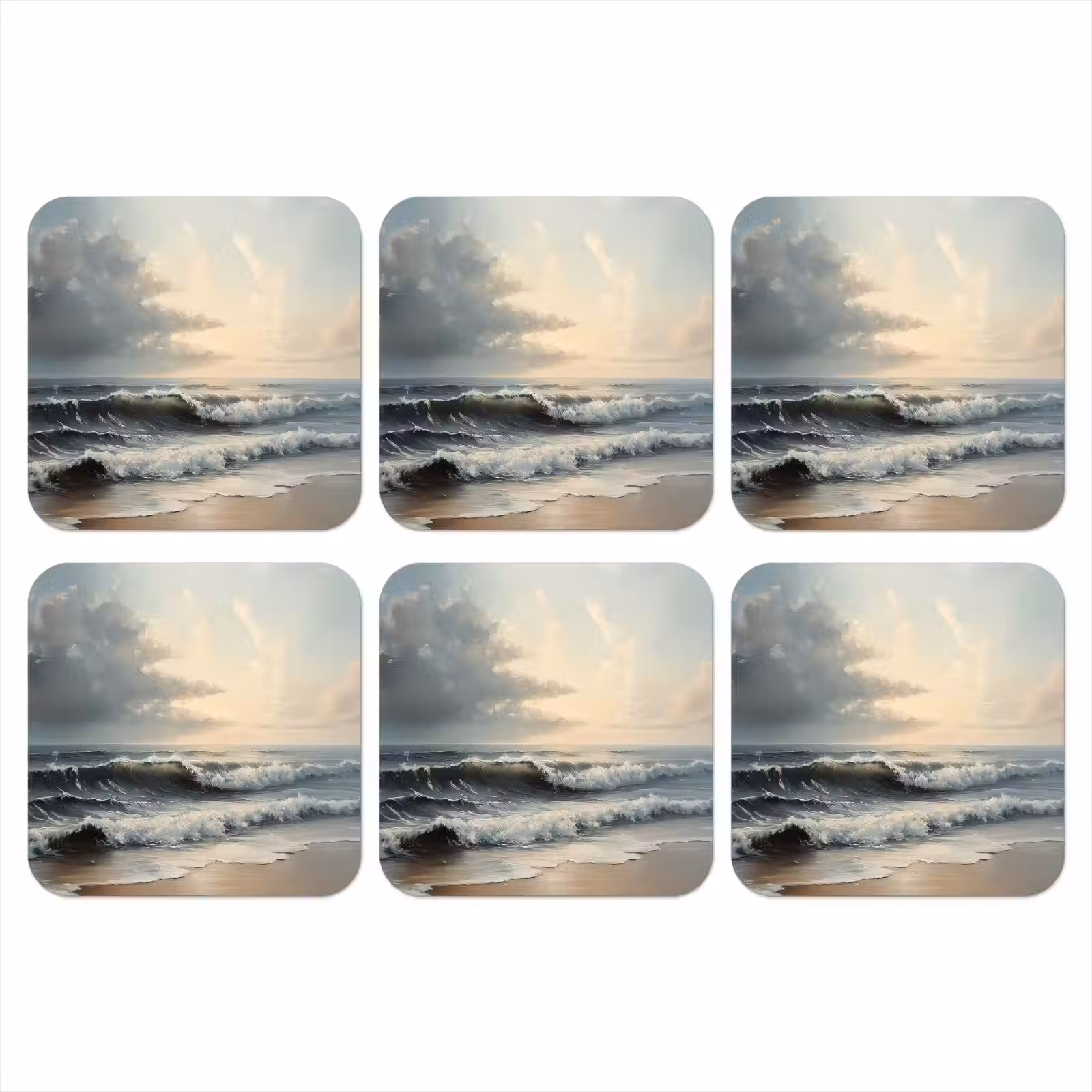 Onderzetter - Strand - Zee - Zonsondergang — 1