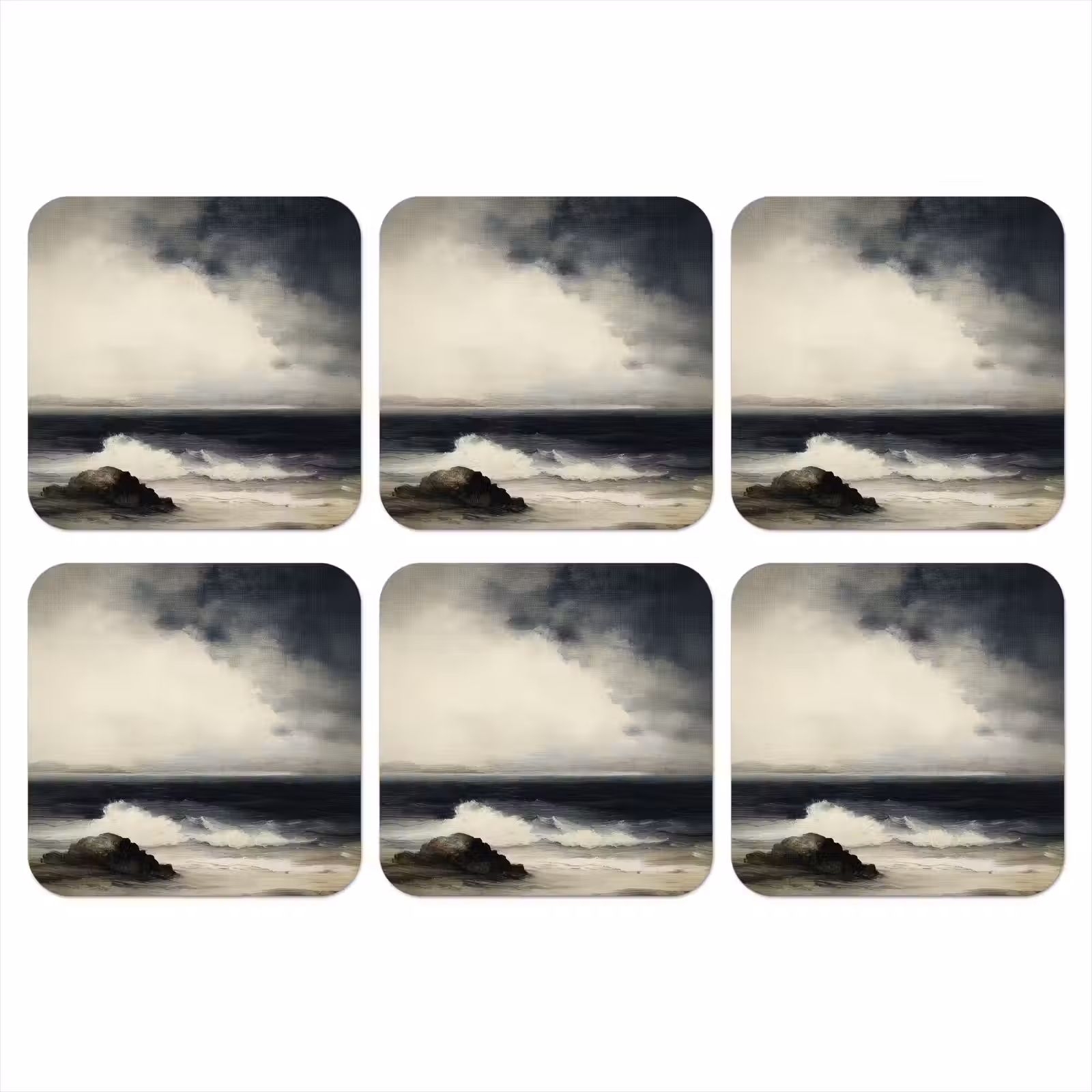 Onderzetter - Zee - Rotsen - Storm — 1