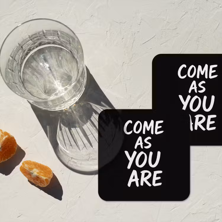 Onderzetter - Quote - Zwart - Simpel — 3