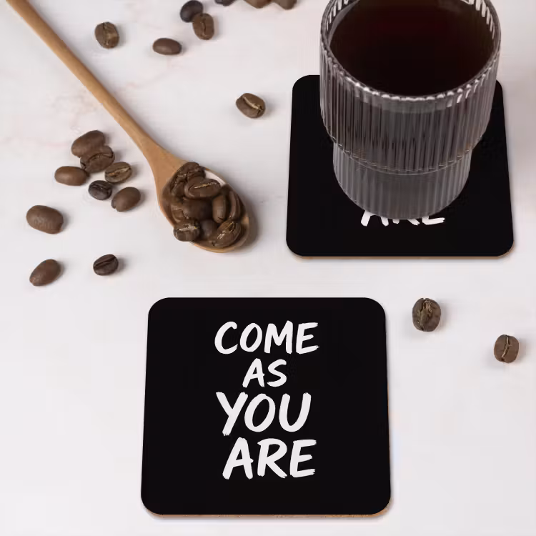 Onderzetter - Quote - Zwart - Simpel — 4