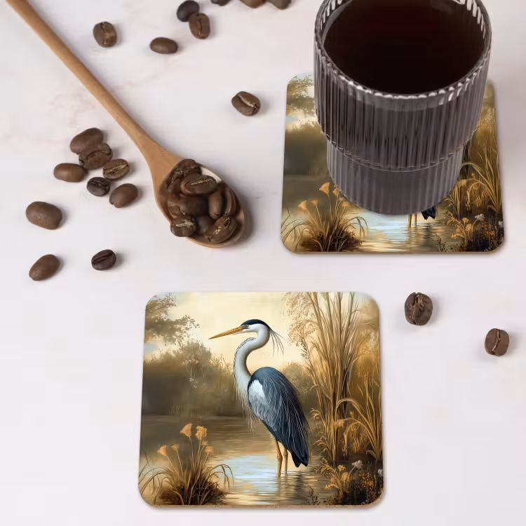 Onderzetter - Reiger - Water - Planten — 4