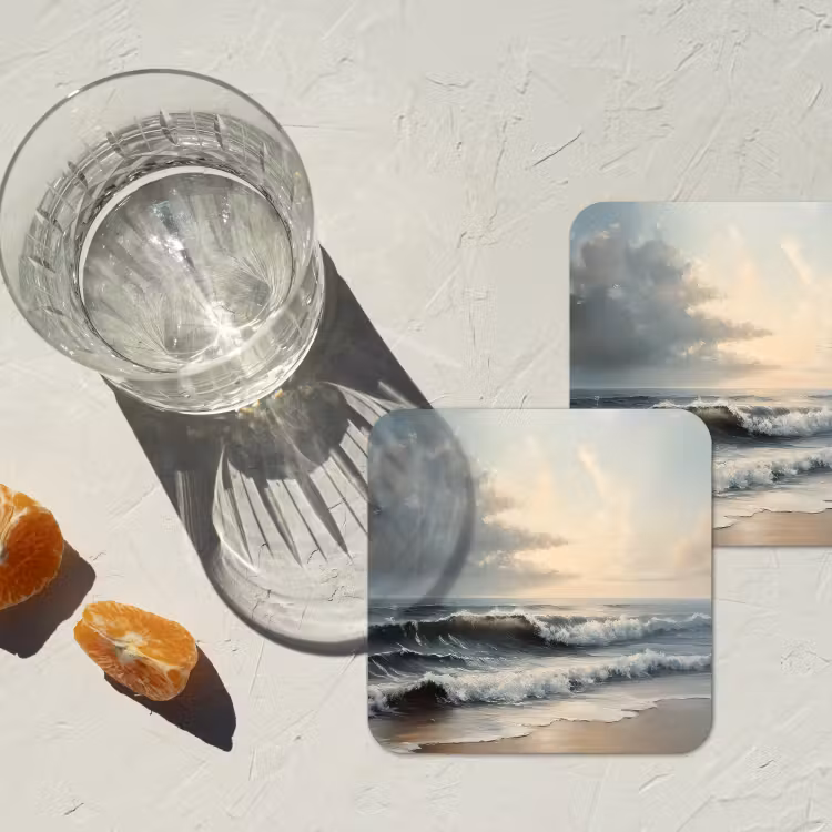 Onderzetter - Strand - Zee - Zonsondergang — 3