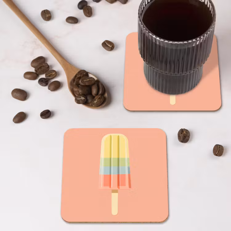 Onderzetter - Waterijsje - Pasteltinten - Minimalistisch — 4