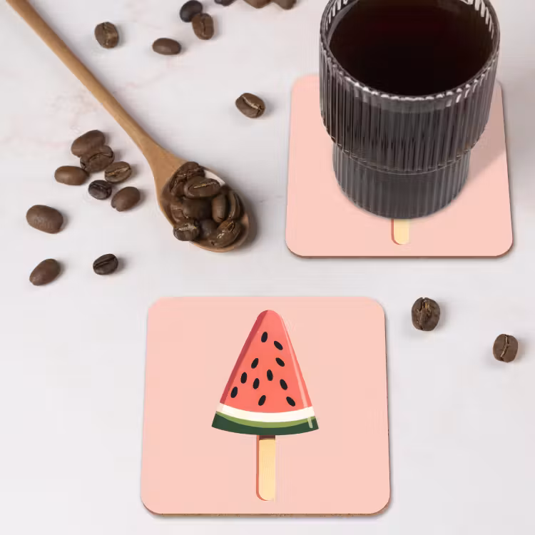 Onderzetter - Watermeloen - Ijsje - Pitjes - Rood — 4