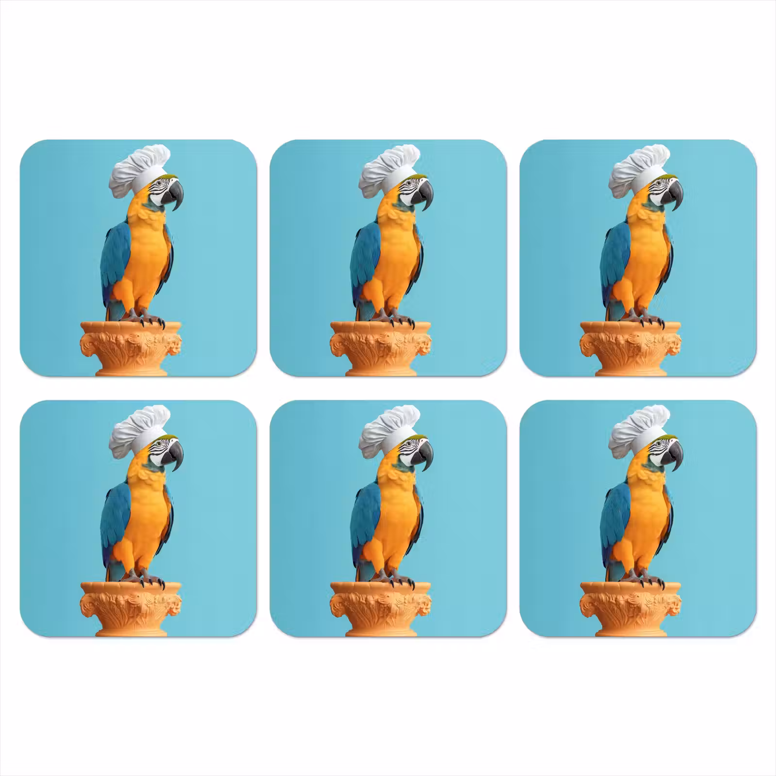 Onderzetter - Papegaai - Koksmuts - Grappig - Vogel — 1