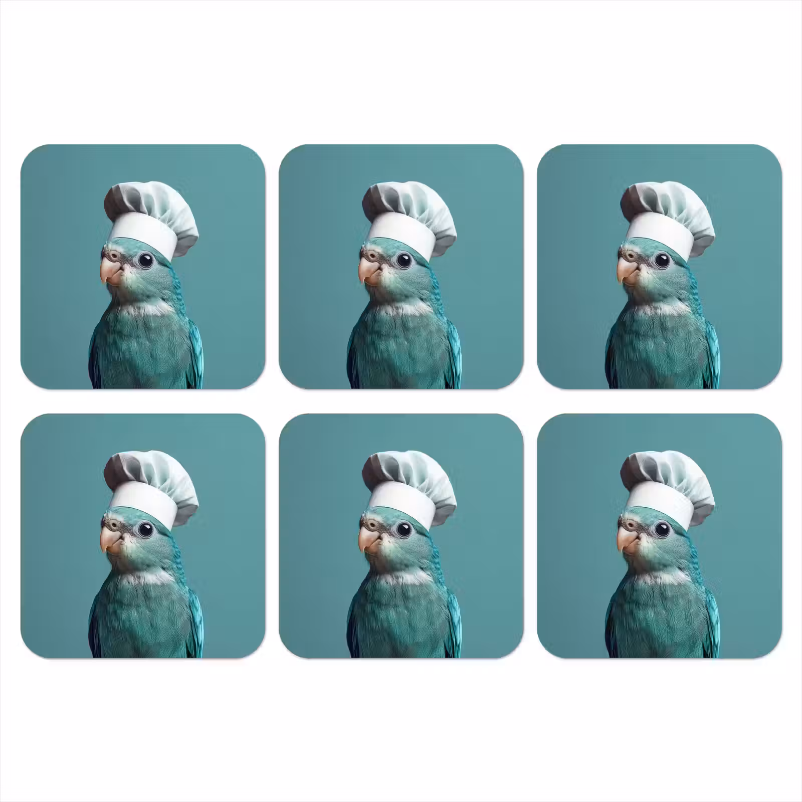Onderzetter - Parkiet - Vogel - Koksmuts - Cute — 1