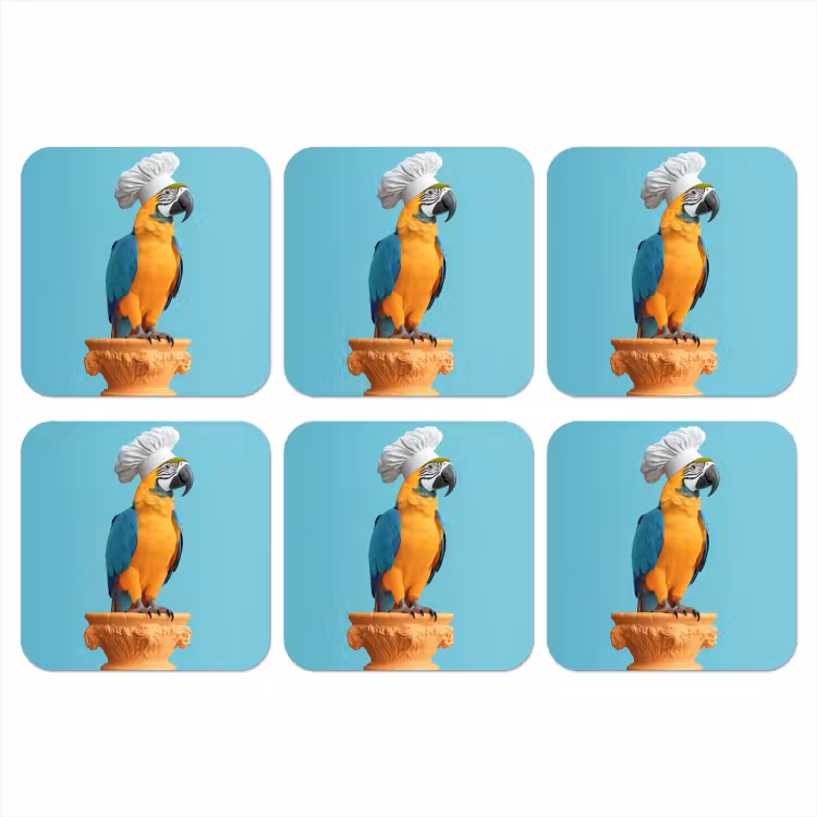 Onderzetter - Papegaai - Koksmuts - Grappig - Vogel — 1