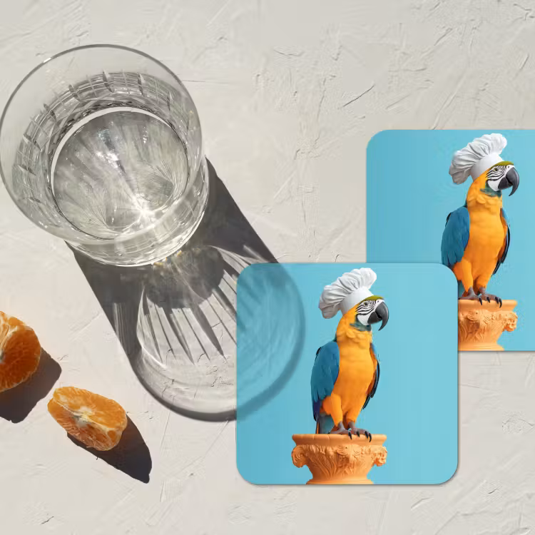 Onderzetter - Papegaai - Koksmuts - Grappig - Vogel — 3