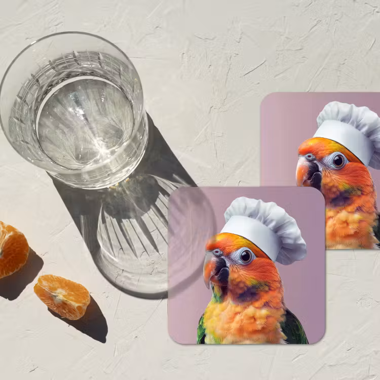 Onderzetter - Papegaai - Koksmuts - Nieuwsgierig - Vogel — 3