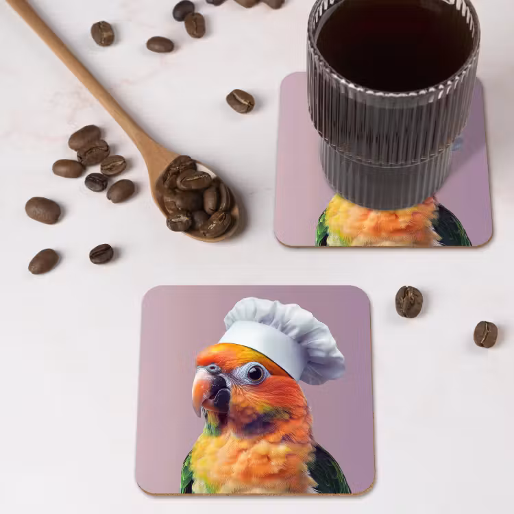 Onderzetter - Papegaai - Koksmuts - Nieuwsgierig - Vogel — 4
