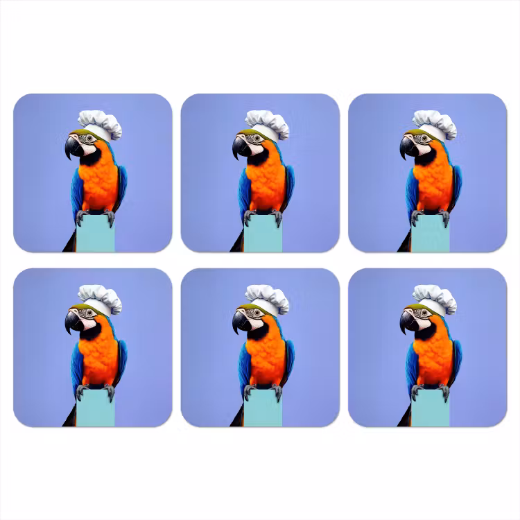 Onderzetter - Papegaai - Koksmuts - Vogel - Leuk — 1
